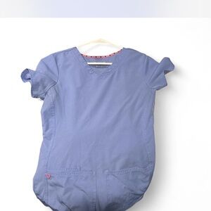 purple size small Short Sleeve Scrub Top